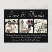 愛/カスタム感謝していウェディングサンキューカード3枚 ポストカード (正面)