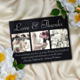 愛/カスタム感謝していウェディングサンキューカード3枚 ポストカード