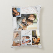 愛 – カスタム5 Photo Collage - Gray White Marble アクセントクッション (正面(垂直))