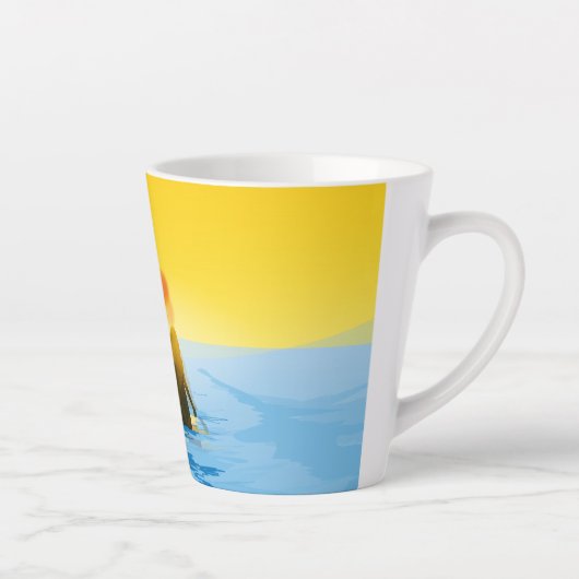 愛 カフェラテマグ (右)