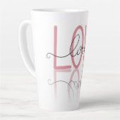 愛 カフェラテマグ (左アングル)