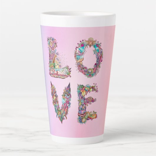 愛 カフェラテマグ (正面)