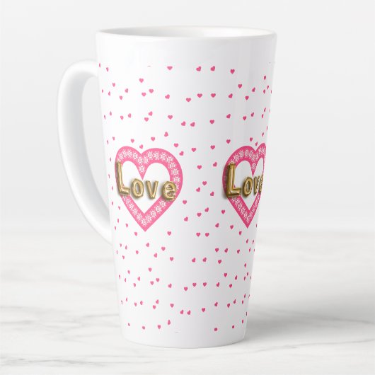 愛 カフェラテマグ (左アングル)