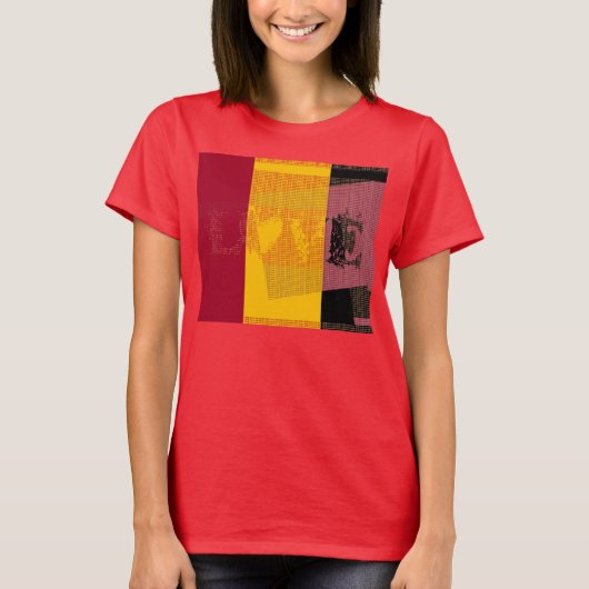 愛 – カラフルアールデコ- Tシャツ (正面)