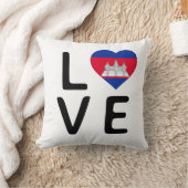 愛 – カンボジア国旗 クッション (ブランケット)