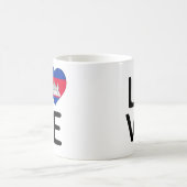 愛 – カンボジア国旗 コーヒーマグカップ (中央)