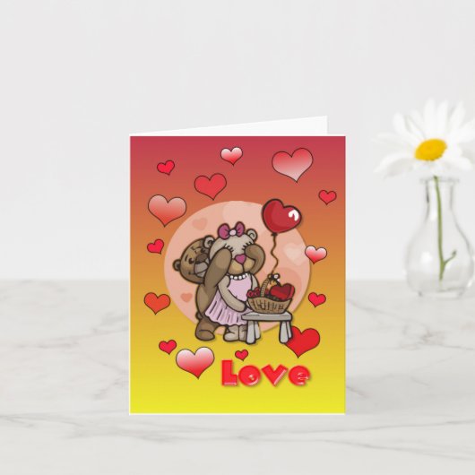 愛 カード (小さな植物)