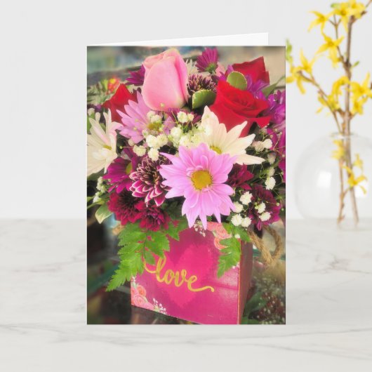 愛 カード (黄色い花)