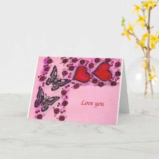 愛 カード (黄色い花)