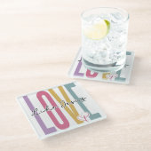 愛 ガラスコースター (アングル)