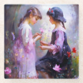 愛 ガラスコースター (正面)