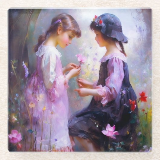 愛 ガラスコースター (正面)