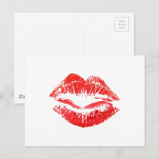 愛、キス、キス、唇 ポストカード (正面/裏面)