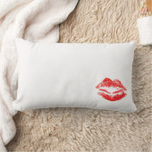 愛、キス、キス、唇 ランバークッション (ブランケット)