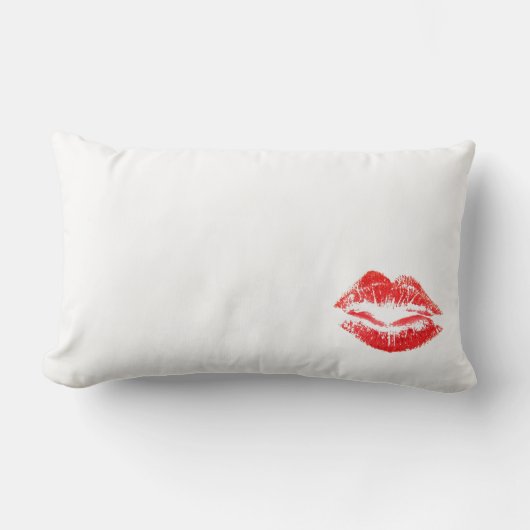 愛、キス、キス、唇 ランバークッション (正面)