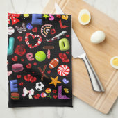 愛 キッチンタオル (四つ折り)