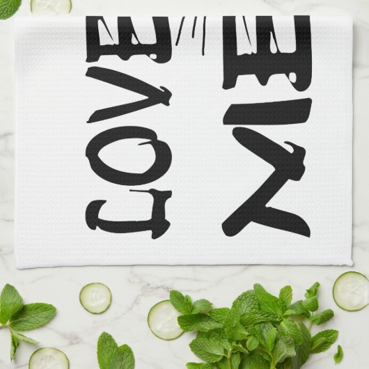 愛 キッチンタオル (折り畳み)