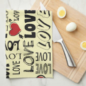 愛 キッチンタオル (四つ折り)