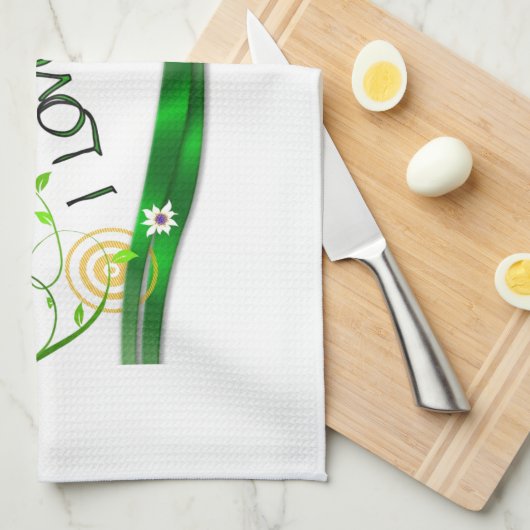 愛 キッチンタオル (四つ折り)