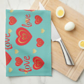 愛 キッチンタオル (四つ折り)