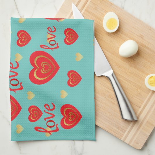 愛 キッチンタオル (四つ折り)