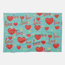 愛 キッチンタオル