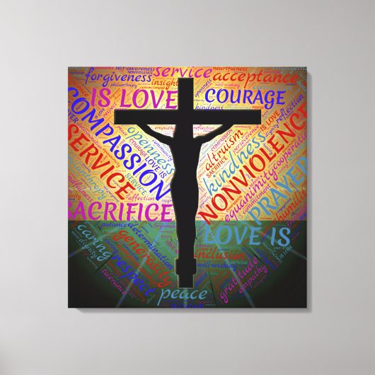 愛 キャンバスプリント (正面)