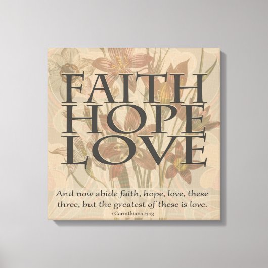 愛 キャンバスプリント (正面)