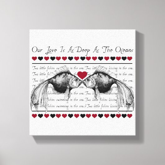 愛 キャンバスプリント (正面)