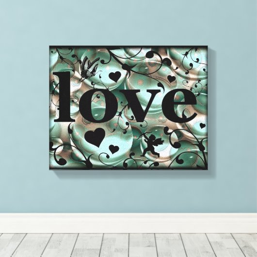 愛 キャンバスプリント (インサイチュ (ウッドフロア))