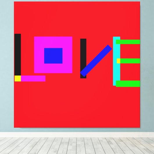 愛 キャンバスプリント (インサイチュ (ウッドフロア))