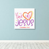 愛 – キャンバス（光沢） キャンバスプリント (インサイチュ (ウッドフロア))