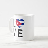 愛 – キューバ国旗 コーヒーマグカップ (正面左)