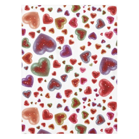 愛、キラキラハート2 テーブルクロス (正面)