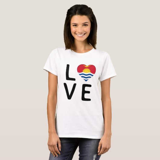 愛 – キリバス国旗 Tシャツ (正面フル)