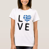 愛 – ギリシャ国旗 Tシャツ (正面)