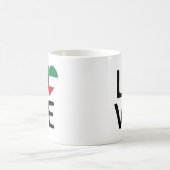 愛 – クウェート国旗 コーヒーマグカップ (中央)