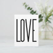 愛 – クールミニマルなグラフィックデザイン ポストカード (スタンド正面)