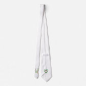 愛 – グリーンペリドットとブラウンスモーククォーツの宝石 ネクタイ (裏面)