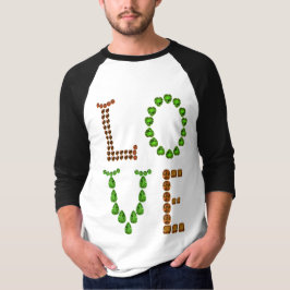 愛 – グリーンペリドットとブラウンスモーククォーツの宝石 Tシャツ
