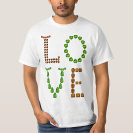 愛 – グリーンペリドットとブラウンスモーククォーツの宝石 Tシャツ