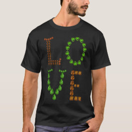 愛 – グリーンペリドットとブラウンスモーククォーツの宝石 Tシャツ