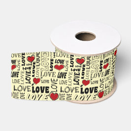 愛 グログランリボン