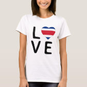 愛 – コスタリカ国旗 Tシャツ (正面)