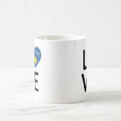愛 – コソボ国旗 コーヒーマグカップ (中央)