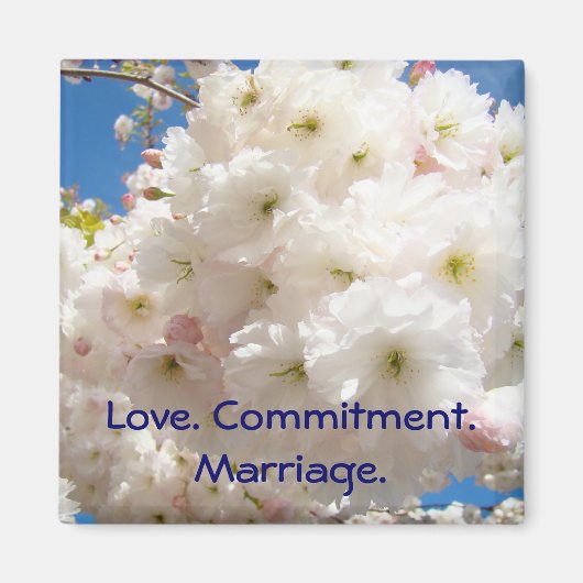 愛.コミットメント。結婚。磁石花 マグネット (正面)