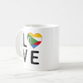 愛 – コモロ国旗 コーヒーマグカップ (正面左)