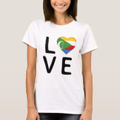 愛 – コモロ国旗 Tシャツ (正面)