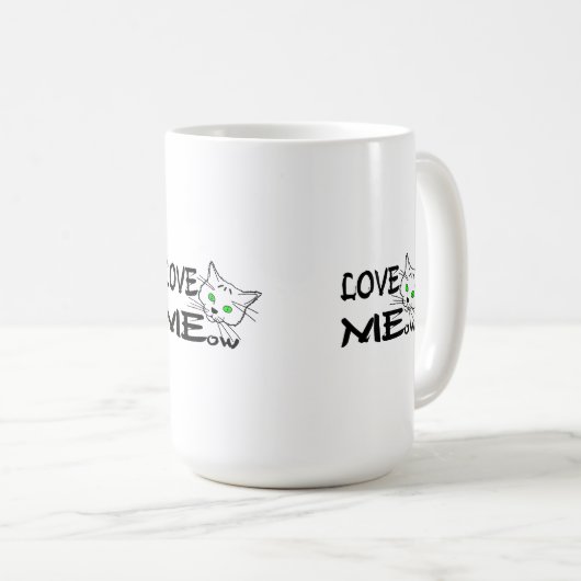 愛 コーヒーマグカップ (正面右)