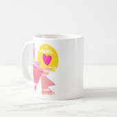 愛 コーヒーマグカップ (正面左)